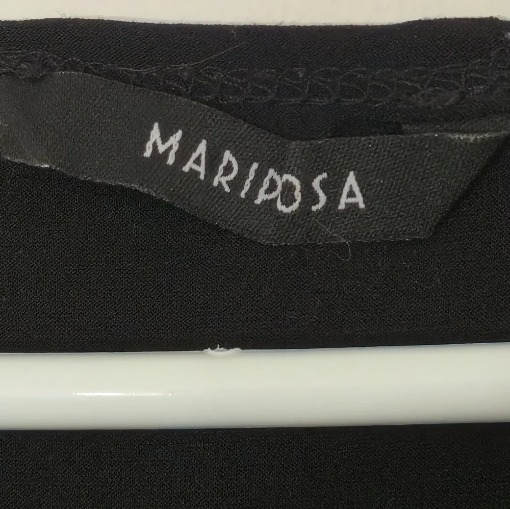 Mariposa Black Ruched Bust Square Neck Handkerchief Hem Fairycore Blouse Size XL - Picture 5 of 9